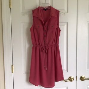 Coral Shirt Dress
